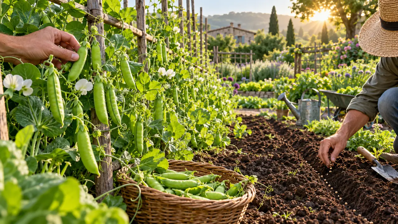 Petits pois au jardin : réussir les semis et cueillir des gousses tendres