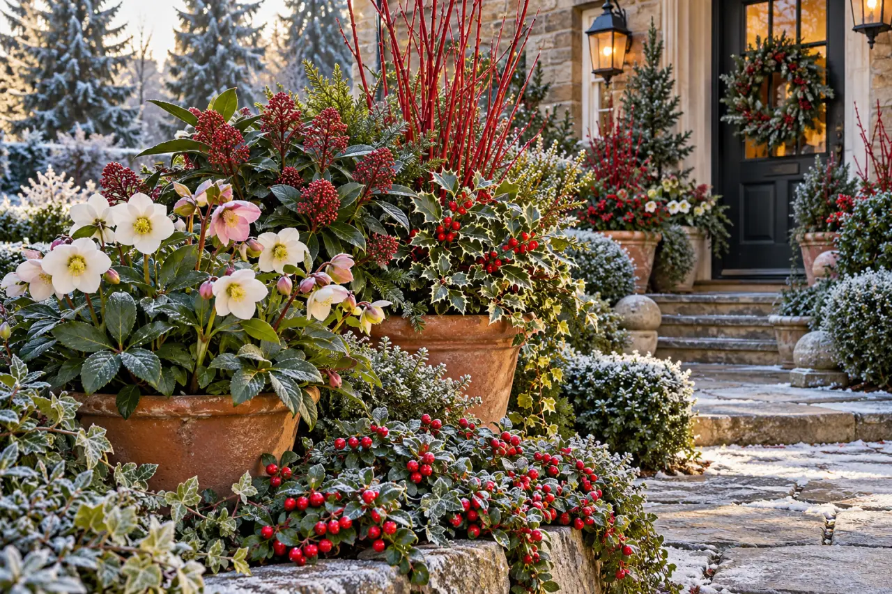 Plante de Noël pour l’extérieur : des fleurs et des baies, sans miser sur le poinsettia