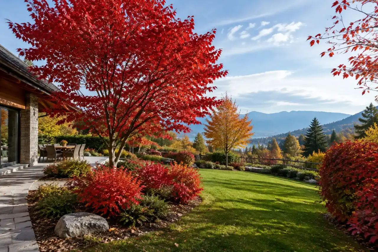 Feuillage rouge extérieur : couleur durable ou simple flambée d’automne ?